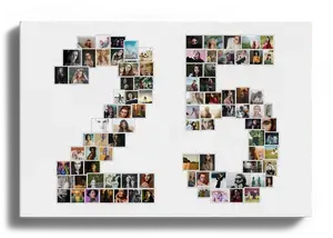 Create a 25-Numbers Photo Collage for Anniversaries or Celebrations
