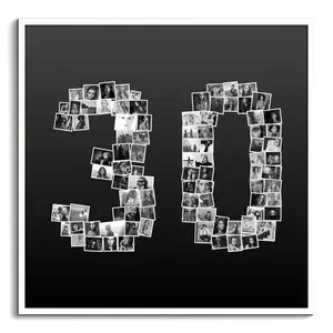 Create Your Own '30' Photo Collage - Celebrate Milestones in Style