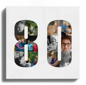 Create a Stunning 80th Birthday Photo Collage with Your Memories