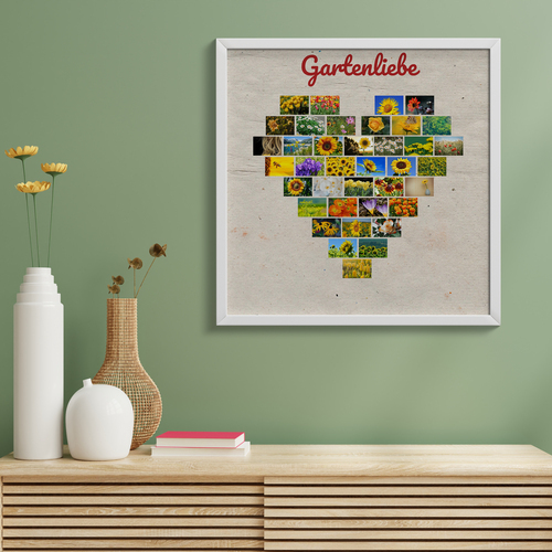 Collage in Herzform – Fotoleinwand für Ihre vier Wände erstellen