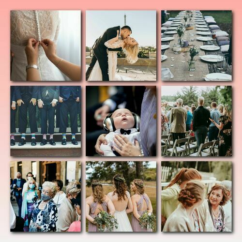 Fotoposter als Hochzeitsgeschenk – Raster-Collage (3x3 Fotos)