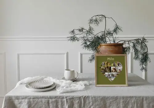 Cat Heart Collage with Custom Text