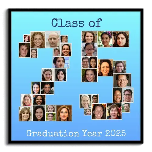 Graduation year people as photo collage
