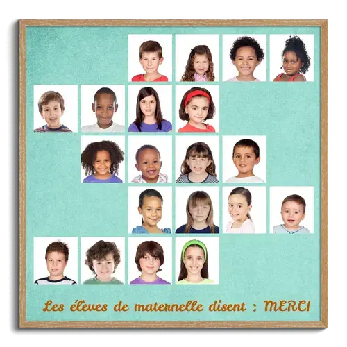Cadeau d adieu maternelle ecole comme mosaique creative de photos