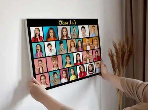 Colorful Class or Kindergarten Group Photo