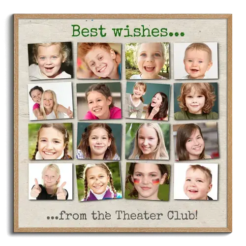 Group Photo with Kids Pictures as Photo Collage Teacher Farewell Gift