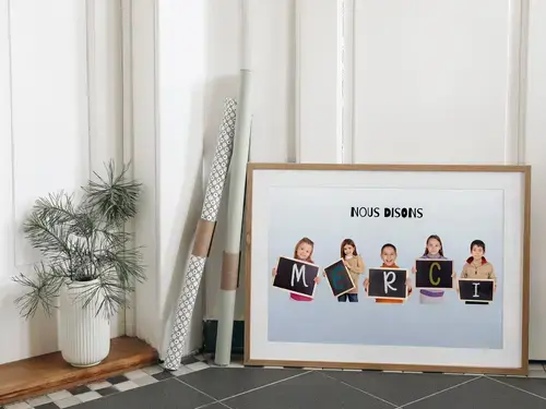 Collage Merci école personnalisée