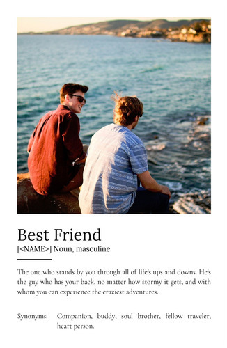 Create Your Personalized Best Friend Definition Poster - Customizable Gift