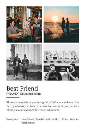 Create Your Personalized Best Friend Definition Poster - Customizable Gift