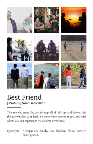 Create Your Personalized Best Friend Definition Poster - Customizable Gift