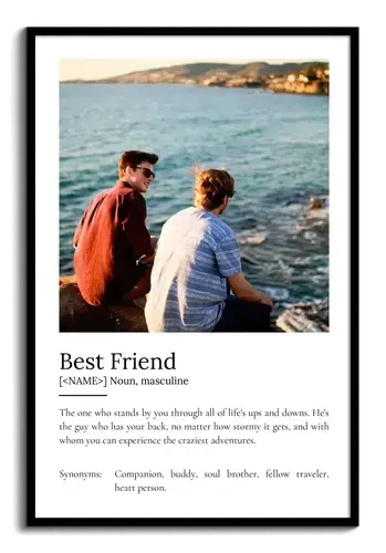 Create Your Personalized Best Friend Definition Poster - Customizable Gift