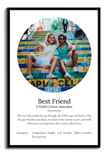Create Your Personalized Best Friend Definition Poster - Customizable Gift