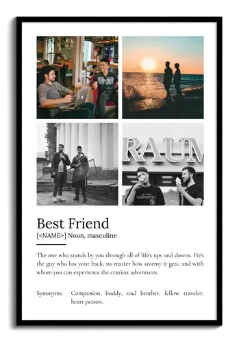 Create Your Personalized Best Friend Definition Poster - Customizable Gift