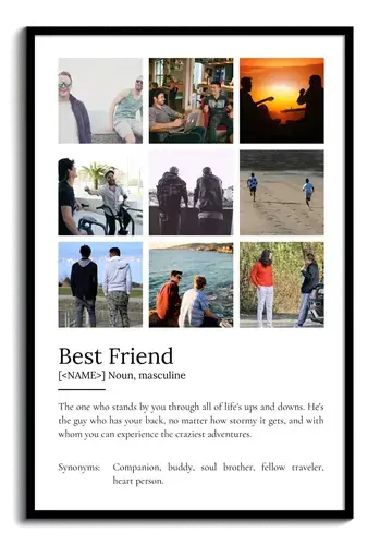Create Your Personalized Best Friend Definition Poster - Customizable Gift