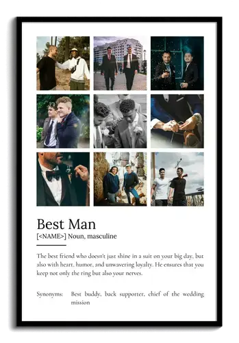 Groomsman Definition Poster - Personalized Gift