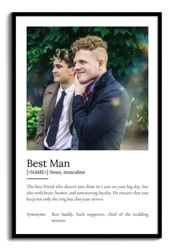 Groomsman Definition Poster - Personalized Gift