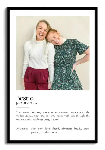 Create a Personalized 'Bestie' Definition Poster with Your Photos
