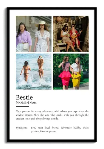 Create a Personalized 'Bestie' Definition Poster with Your Photos
