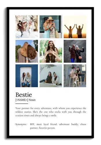 Create a Personalized 'Bestie' Definition Poster with Your Photos