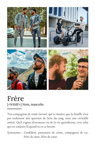 Créez un poster définition 'Frère' personnalisé avec photo