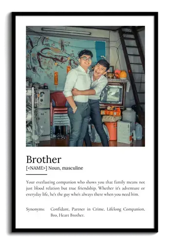 Customize Your 'Brother' Duden-Style Definition Poster: Personalized Photos & Text