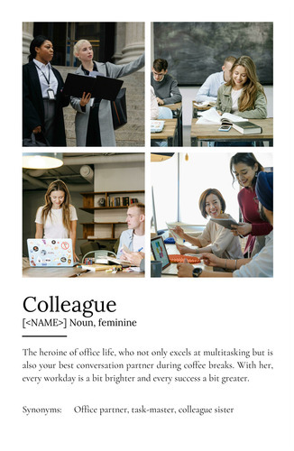 Create Your Personalized Colleague Definition Poster - Custom Photos & Text