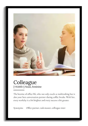 Create Your Personalized Colleague Definition Poster - Custom Photos & Text