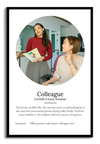 Create Your Personalized Colleague Definition Poster - Custom Photos & Text