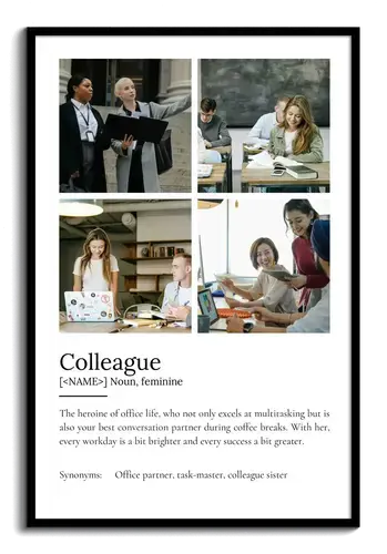 Create Your Personalized Colleague Definition Poster - Custom Photos & Text