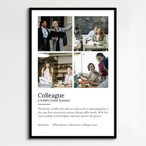 Create Your Personalized Colleague Definition Poster - Custom Photos & Text