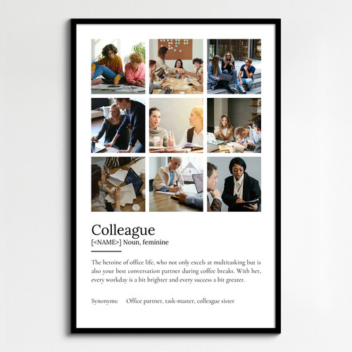 Create Your Personalized Colleague Definition Poster - Custom Photos & Text