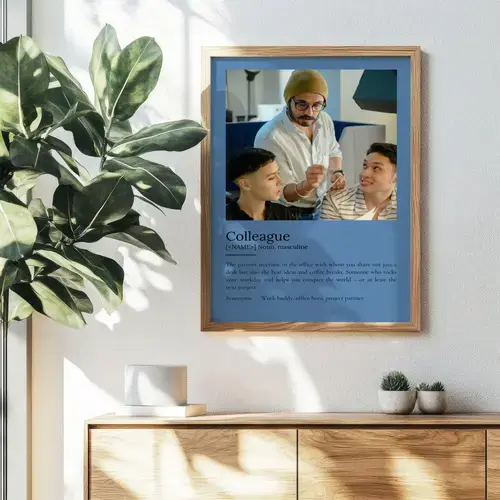 Personalized Colleague Definition Poster
