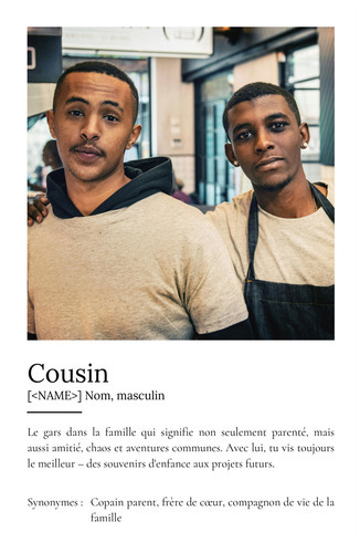 Créez un Poster Définition: 'Cousin' Cadeau Unique Personnalisé