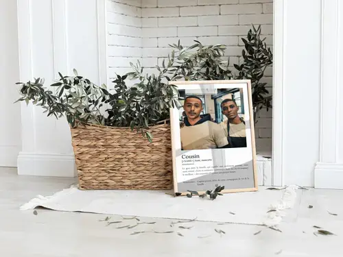 Poster Définition Personnalisé 'Cousin' avec Photos