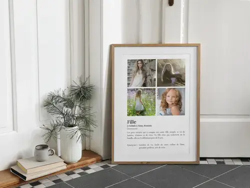 Poster de définition personnalisable 'Fille'
