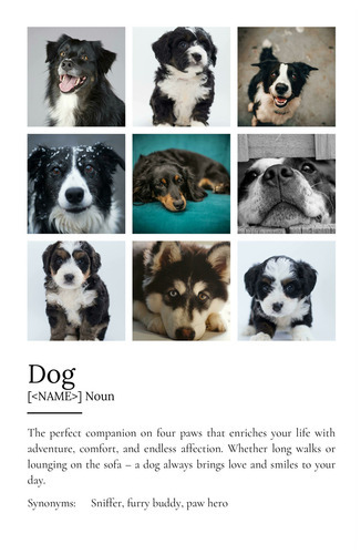 Personalize Your Dog Definition Poster – Cherish Every Adventure & Smile