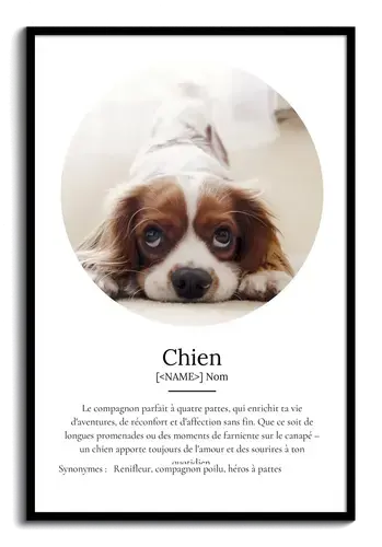 Poster Définition Personnalisé Chien - Créez votre propre hommage canin