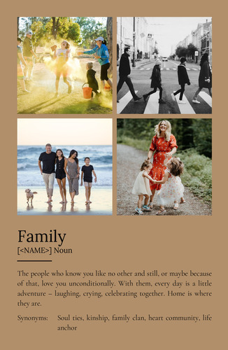 Create Your Custom Family Definition Poster – Personalized Duden-Style Gift