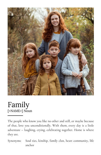 Create Your Custom Family Definition Poster – Personalized Duden-Style Gift