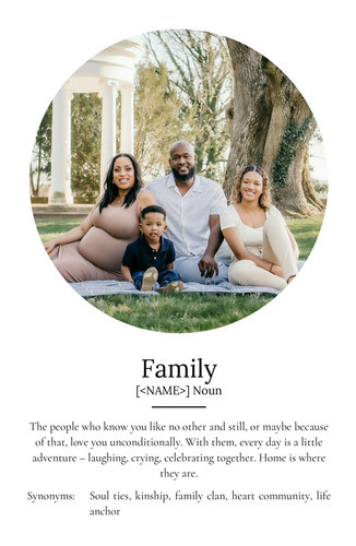 Create Your Custom Family Definition Poster – Personalized Duden-Style Gift