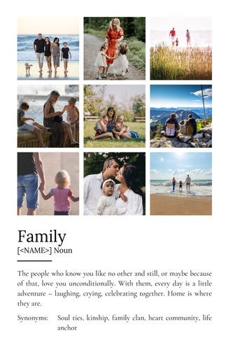 Create Your Custom Family Definition Poster – Personalized Duden-Style Gift