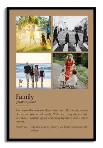 Create Your Custom Family Definition Poster – Personalized Duden-Style Gift