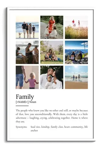 Create Your Custom Family Definition Poster – Personalized Duden-Style Gift