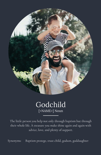 Create a Custom Godchild Definition Poster with Personal Photos