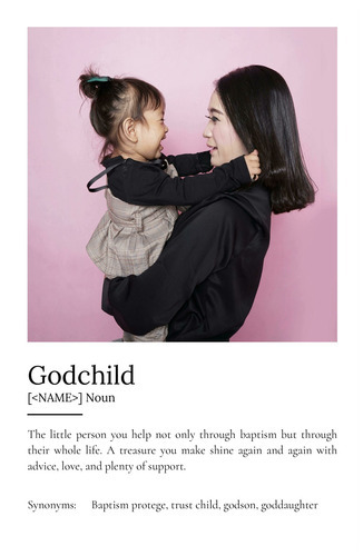 Create a Custom Godchild Definition Poster with Personal Photos