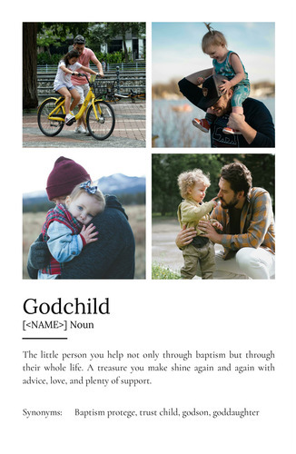 Create a Custom Godchild Definition Poster with Personal Photos