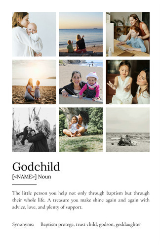 Create a Custom Godchild Definition Poster with Personal Photos