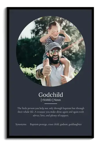 Create a Custom Godchild Definition Poster with Personal Photos