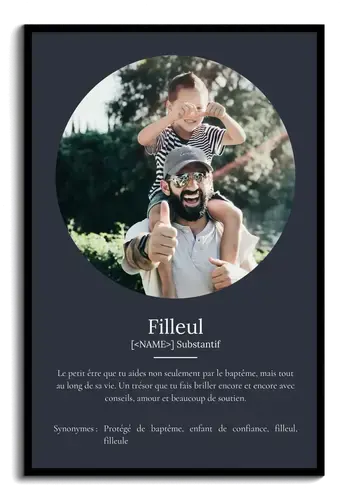 Créez une affiche définition personnalisée pour votre filleul dès maintenant
