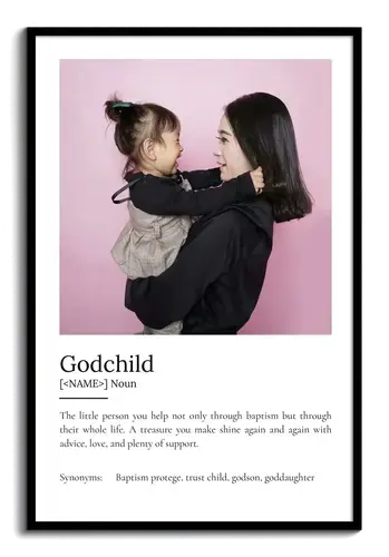 Create a Custom Godchild Definition Poster with Personal Photos